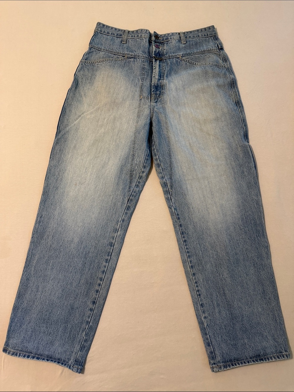Marithé François Girbaud Light Wash Baggy Jeans Wide Leg